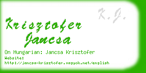 krisztofer jancsa business card